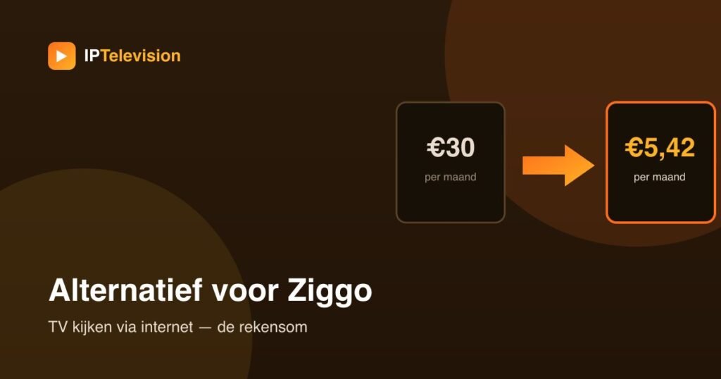 Alternatief voor Ziggo — tv kijken via internet voor minder geld per maand