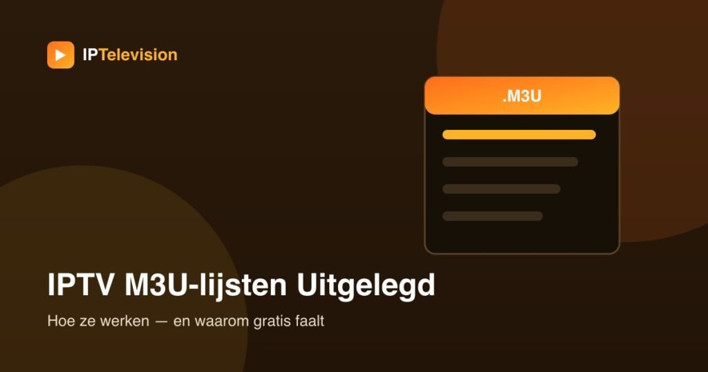 IPTV M3U-lijst voorbeeld met Nederlandse zenders in een afspeellijst